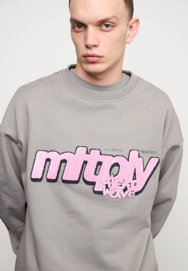 Multiply Spparel Oversize Sweatshirt CLIMATE Moon Mist Letzte 2 Tage