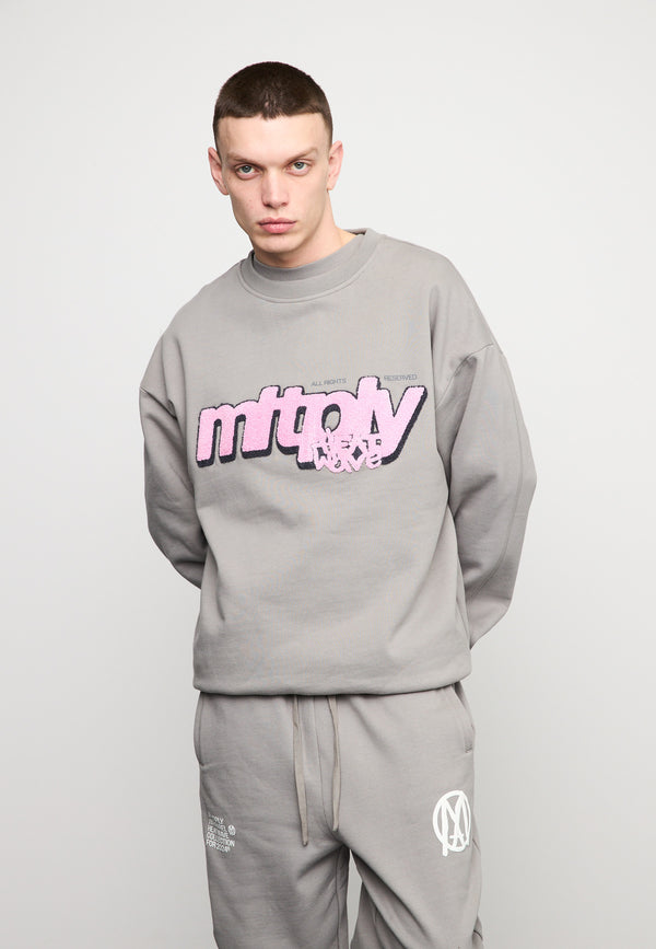 Multiply Spparel Oversize Sweatshirt CLIMATE Moon Mist Letzte 2 Tage