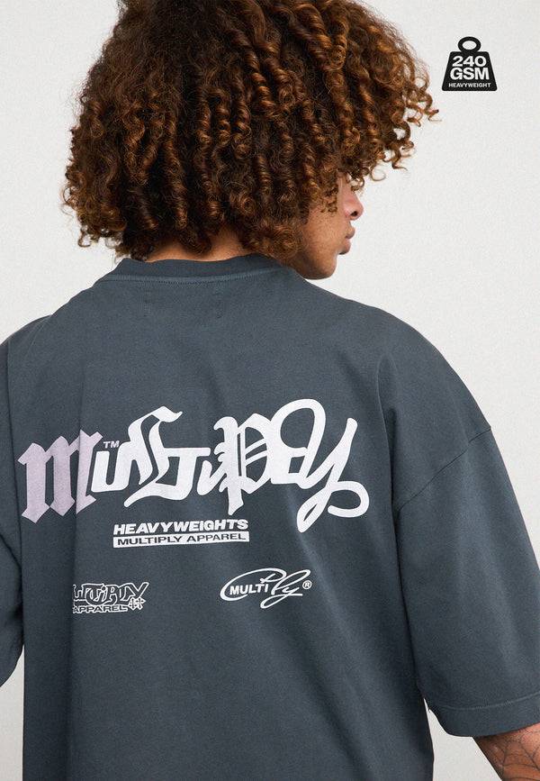 Multiply Spparel Oversize T-Shirt HEAVY Black Soda Sonderangebot der Fabrik