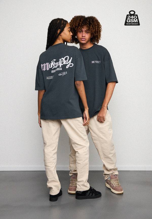 Multiply Spparel Oversize T-Shirt HEAVY Black Soda Sonderangebot der Fabrik