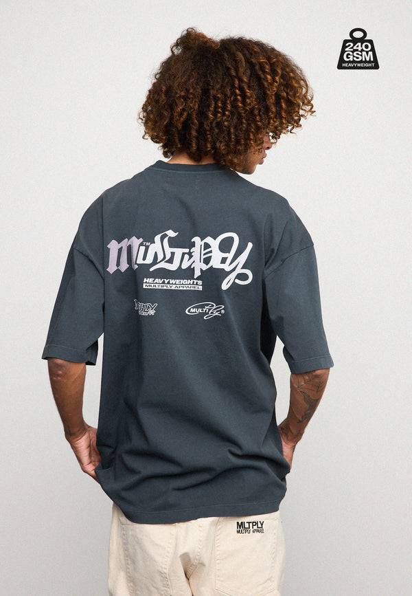 Multiply Spparel Oversize T-Shirt HEAVY Black Soda Sonderangebot der Fabrik