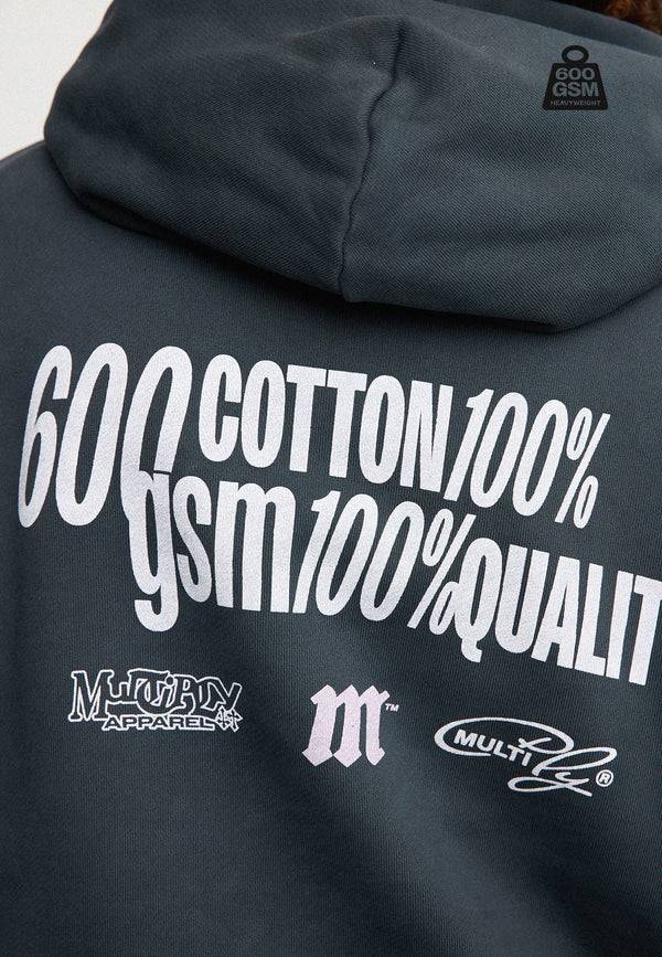 Multiply Spparel Oversize Hoodie HEAVY Black Soda Super Rabatt