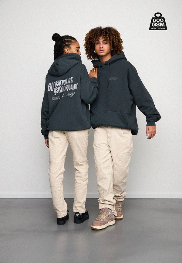 Multiply Spparel Oversize Hoodie HEAVY Black Soda Super Rabatt
