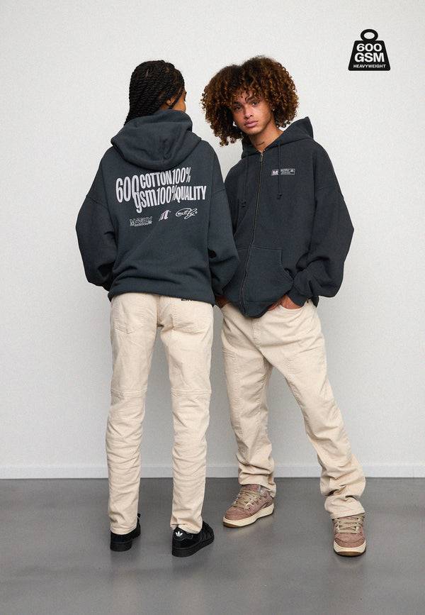Multiply Spparel Oversize Zip Hoodie HEAVY Black Soda Riesige Rabatte