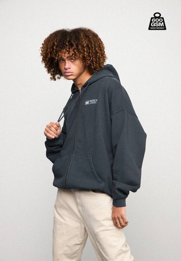 Multiply Spparel Oversize Zip Hoodie HEAVY Black Soda Riesige Rabatte