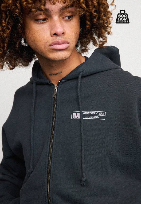 Multiply Spparel Oversize Zip Hoodie HEAVY Black Soda Riesige Rabatte
