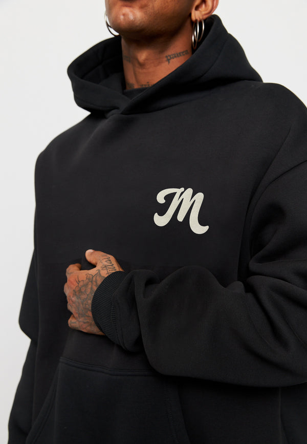 Multiply Spparel Oversize Hoodie M FLORAL 2 Black Soda Washed 50% Rabatt mit kostenlosem Versand