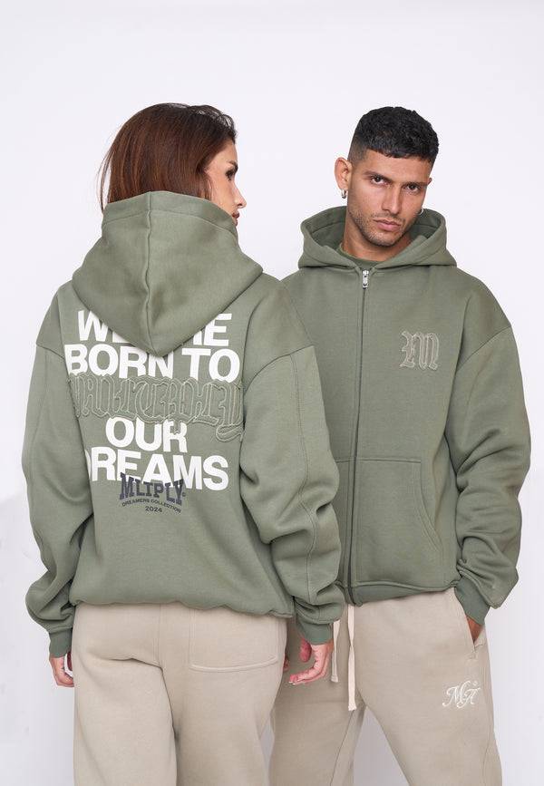 Multiply Spparel Oversize Zip Hoodie DEFENSE Four Leaf Clover Limitierter Zeitrabatt