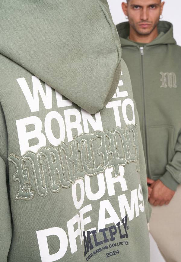 Multiply Spparel Oversize Zip Hoodie DEFENSE Four Leaf Clover Limitierter Zeitrabatt
