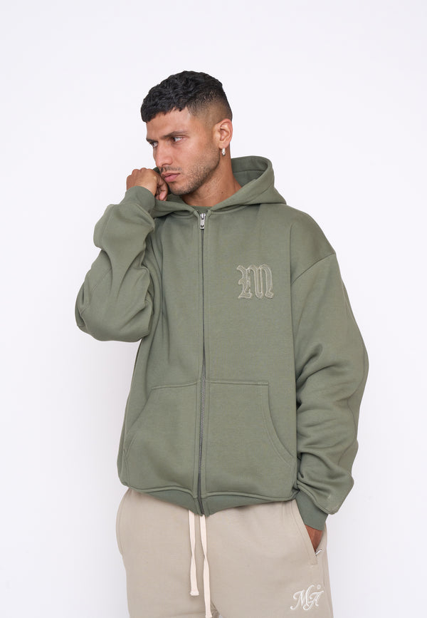 Multiply Spparel Oversize Zip Hoodie DEFENSE Four Leaf Clover Limitierter Zeitrabatt
