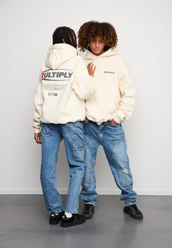 Multiply Spparel Oversize Hoodie ACCUSED Egret Rabatt
