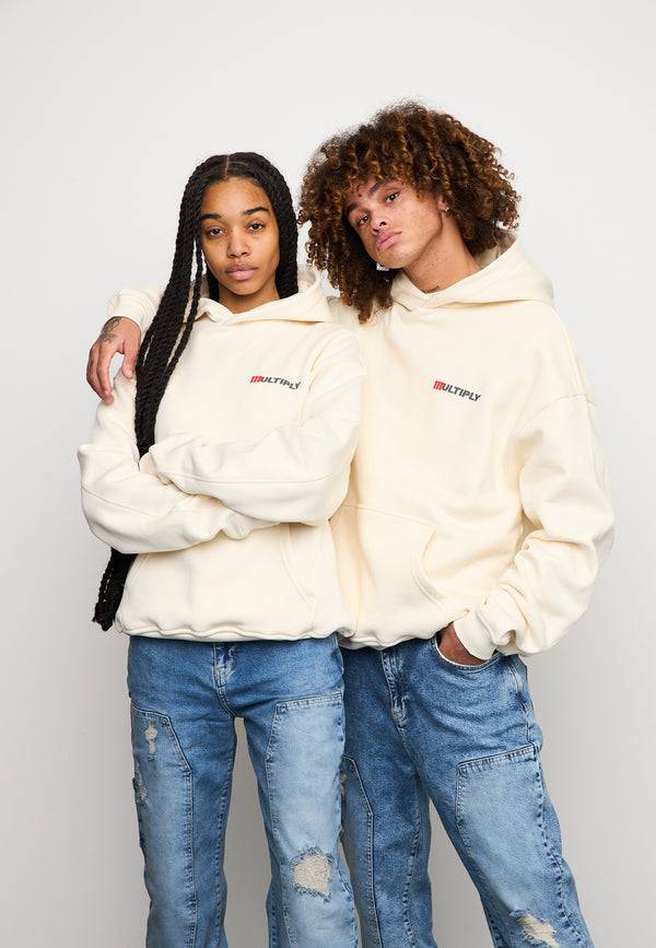 Multiply Spparel Oversize Hoodie ACCUSED Egret Rabatt