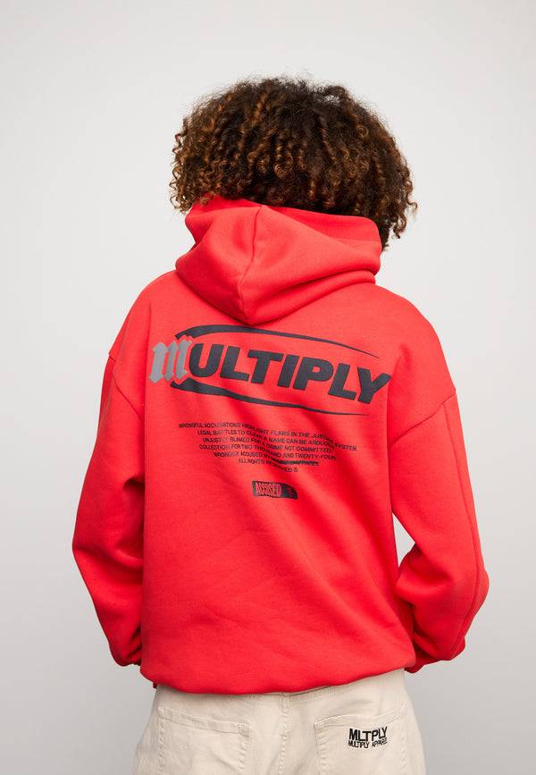 Multiply Spparel Oversize Hoodie ACCUSED Flame Scarlet Günstig kaufen