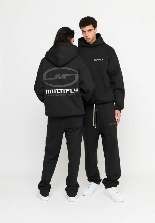 Multiply Spparel Oversize Hoodie BROKEN IDENTITY Black Soda Washed Versandkostenfrei
