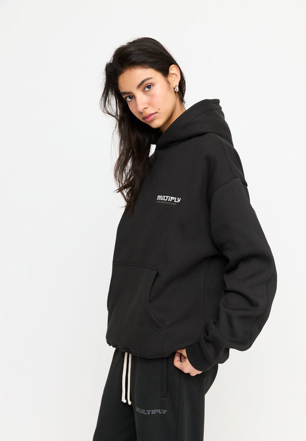 Multiply Spparel Oversize Hoodie BROKEN IDENTITY Black Soda Washed Versandkostenfrei