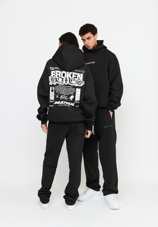 Multiply Spparel Oversize Hoodie DIVORCE Black Soda Washed Online Shopping