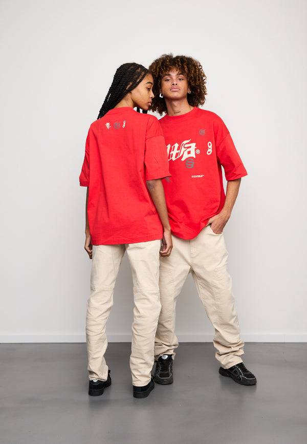 Multiply Spparel Oversize T-Shirt BAIL Flame Scarlet Preisnachlass