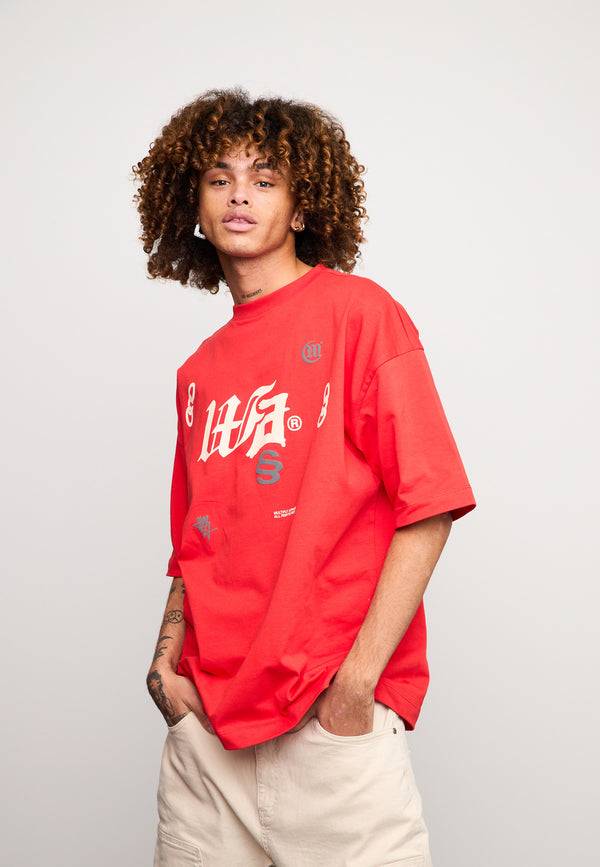Multiply Spparel Oversize T-Shirt BAIL Flame Scarlet Preisnachlass