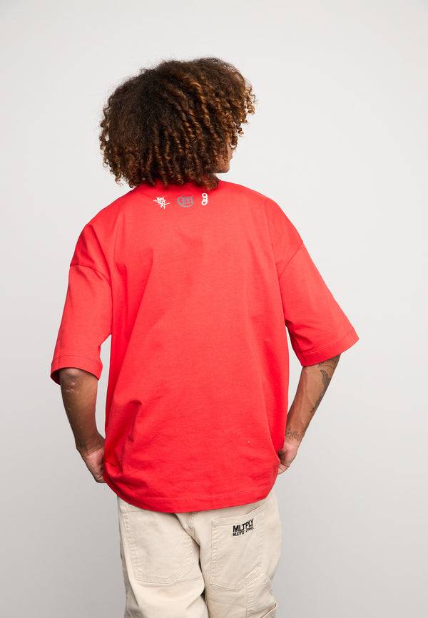 Multiply Spparel Oversize T-Shirt BAIL Flame Scarlet Preisnachlass