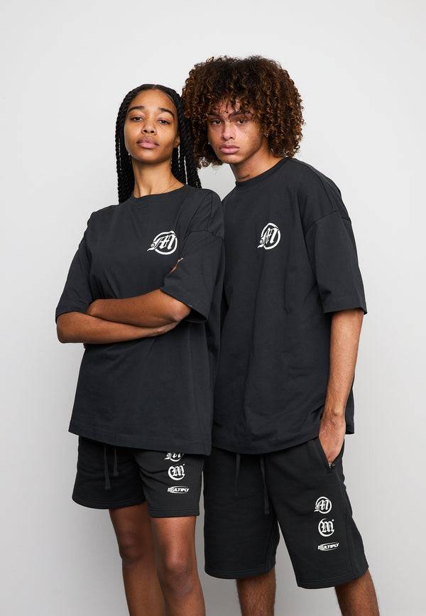 Multiply Spparel Oversize T-Shirt CALUMNY Black Soda Washed Saisonschlussverkauf