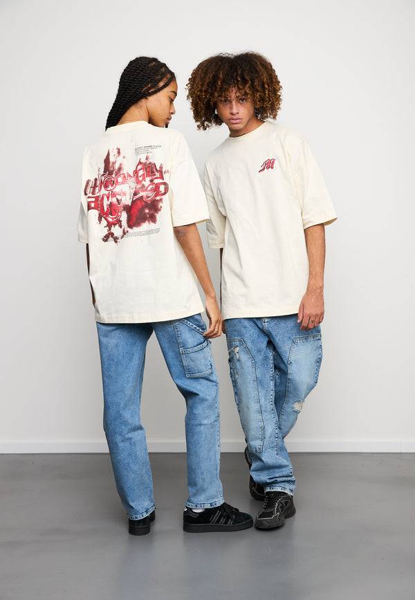 Multiply Spparel Oversize T-Shirt LIBEL Egret Black Friday