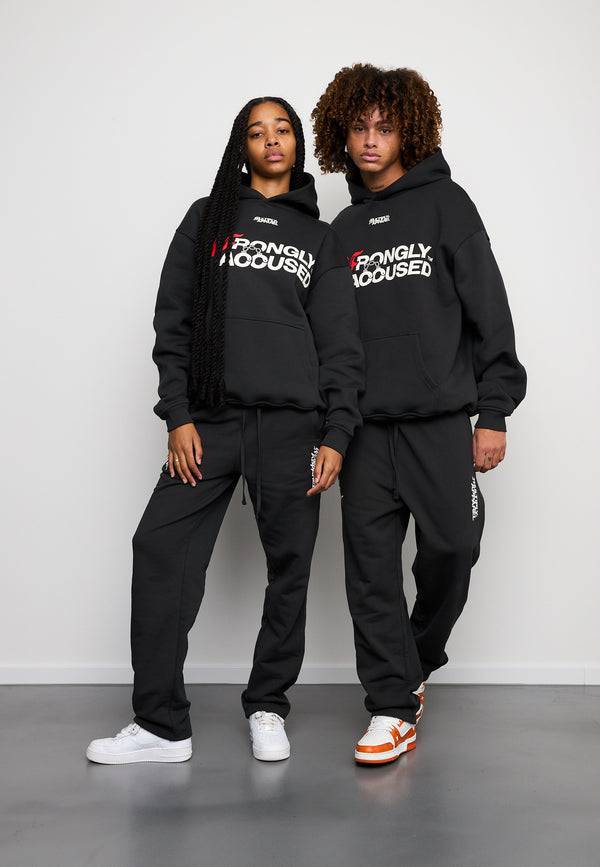 Multiply Spparel Oversize Hoodie INJUSTICE Black Soda Washed Top Angebot