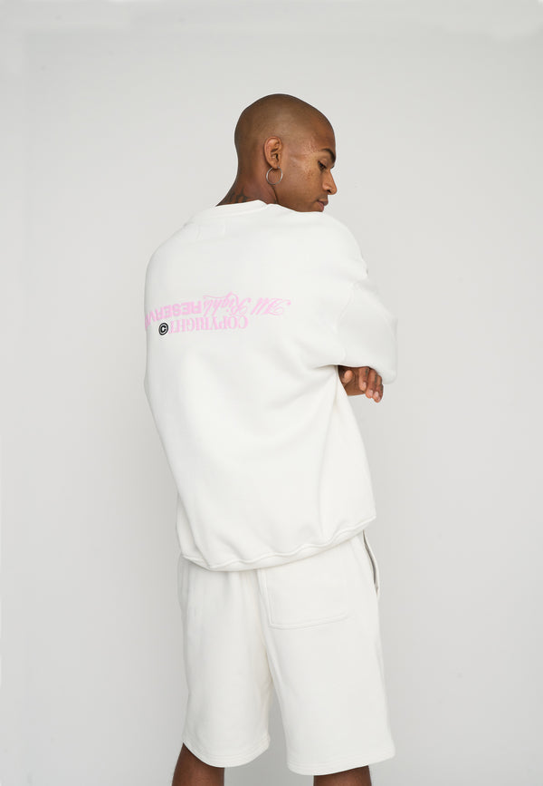 Multiply Spparel Oversize Sweatshirt RESERVED Snow White Zeitlich begrenztes Angebot