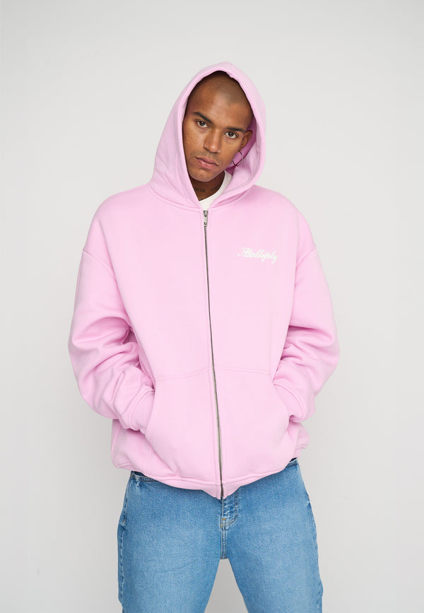 Multiply Spparel Oversize Zip Hoodie OTHER DAYS Pink Lavender Große Rabatte