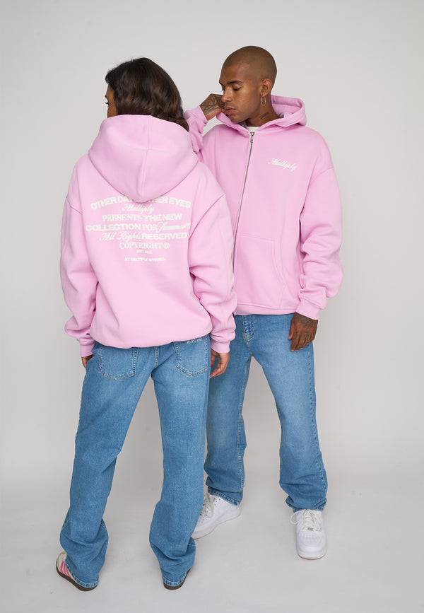 Multiply Spparel Oversize Zip Hoodie OTHER DAYS Pink Lavender Große Rabatte