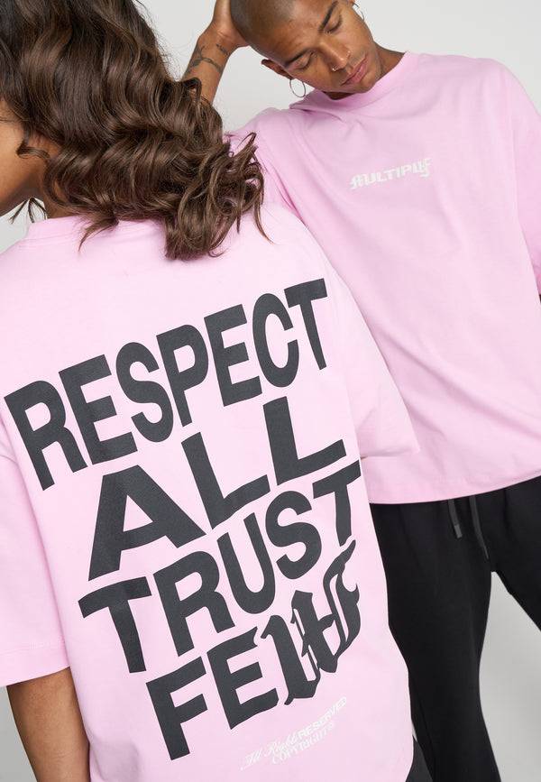 Multiply Spparel Oversize T-Shirt RESPECT Pink Lavender Saisonale Angebote