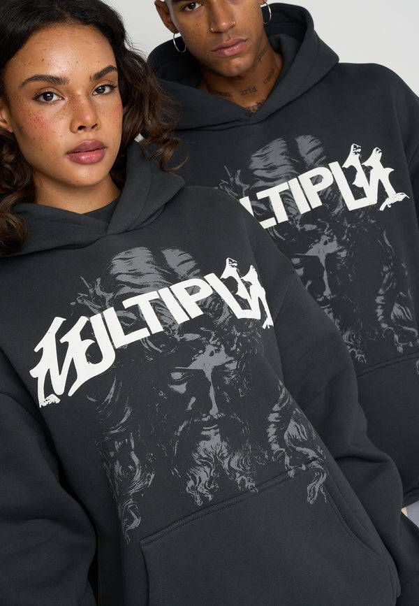Multiply Spparel Oversize Hoodie SACRED Black Soda Tägliche Deals