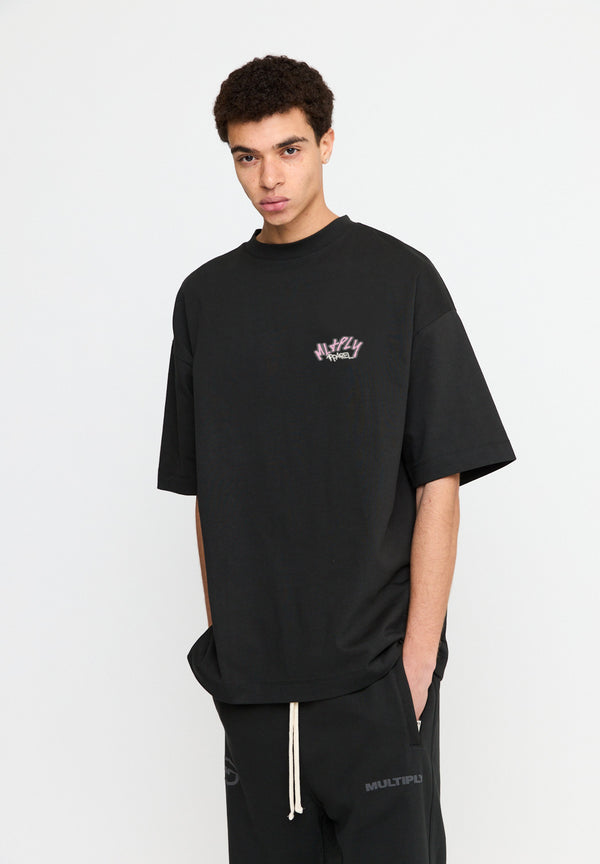 Multiply Spparel Oversize T-Shirt ISOLATION Black Soda Washed Sonderangebote