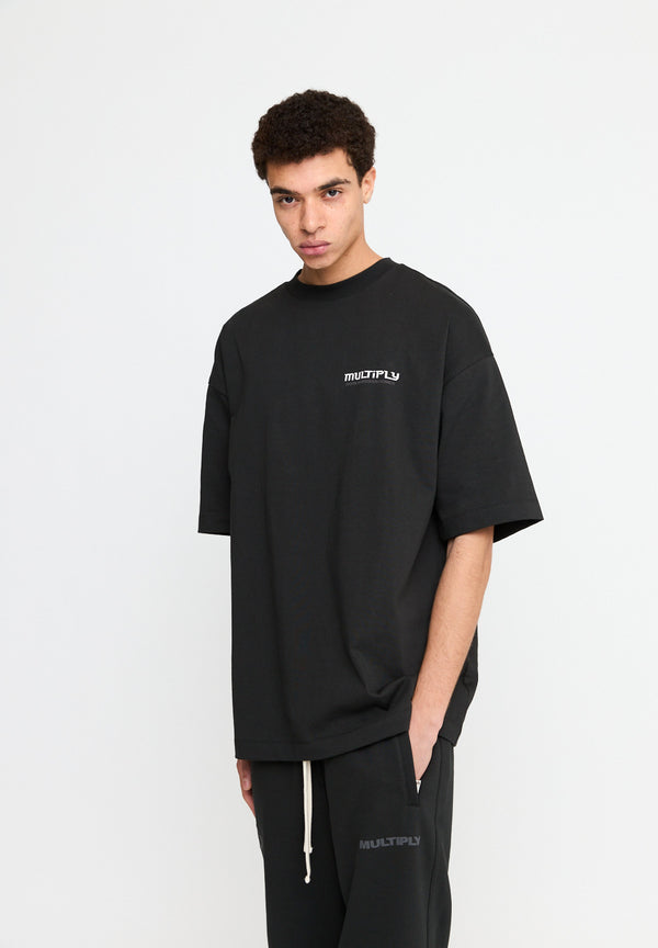 Multiply Spparel Oversize T-Shirt BROKEN IDENTITY Black Soda Washed Riesige Ersparnisse