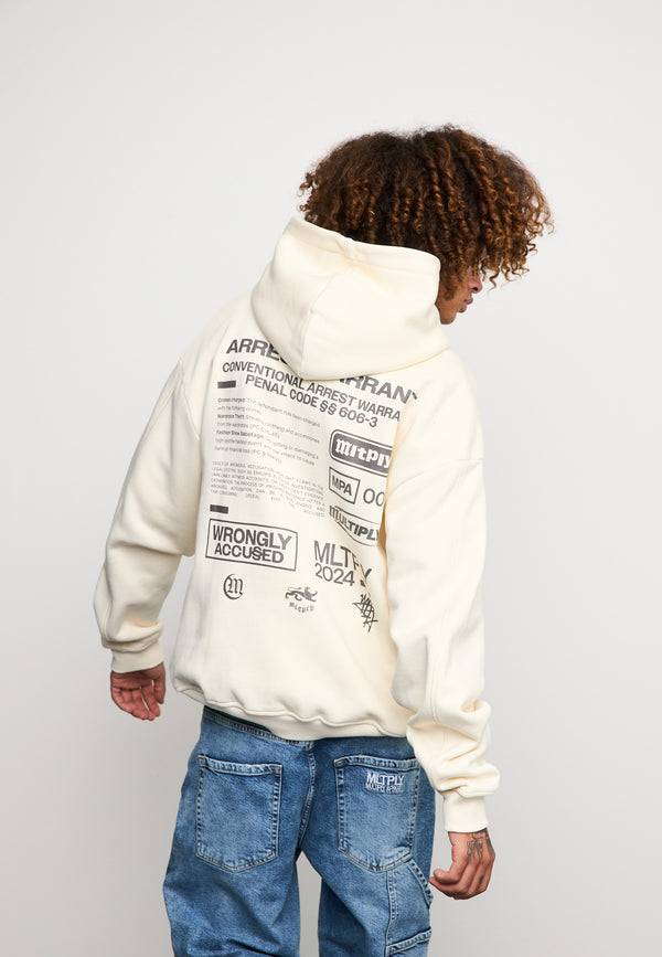 Multiply Spparel Oversize Zip Hoodie WARRANT Egret Wochenangebot