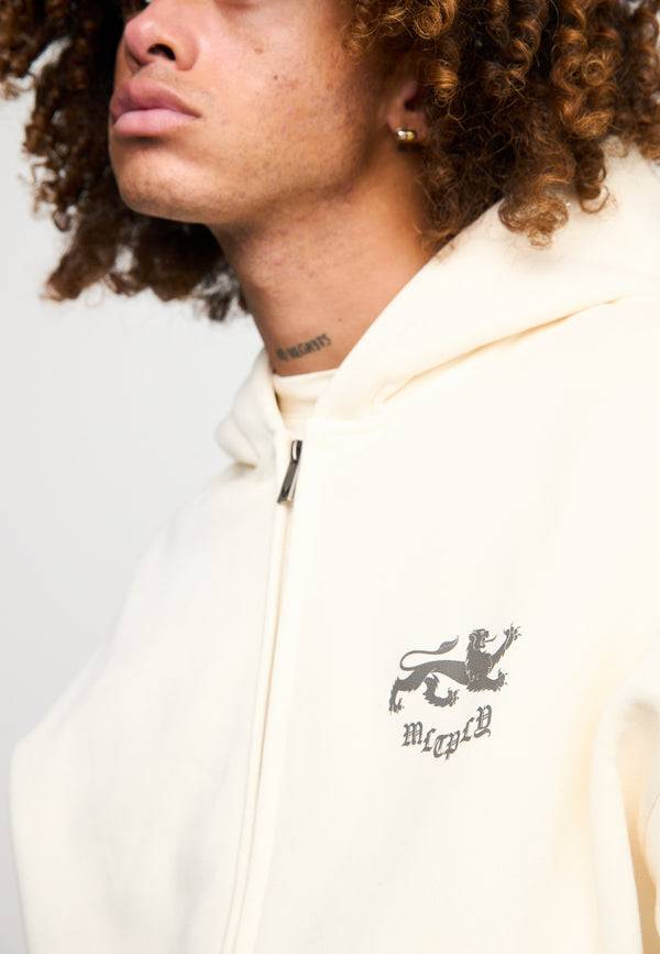 Multiply Spparel Oversize Zip Hoodie WARRANT Egret Wochenangebot