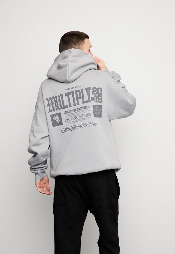 Multiply Spparel Oversize Hoodie WRONGLY Ultimate Grey Kostenlose Rückgabe