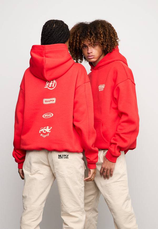 Multiply Spparel Oversize Hoodie JUDGMENT Flame Scarlet JETZT KAUFEN