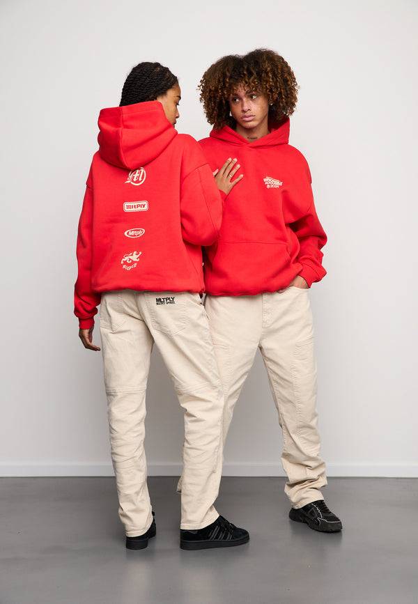 Multiply Spparel Oversize Hoodie JUDGMENT Flame Scarlet JETZT KAUFEN