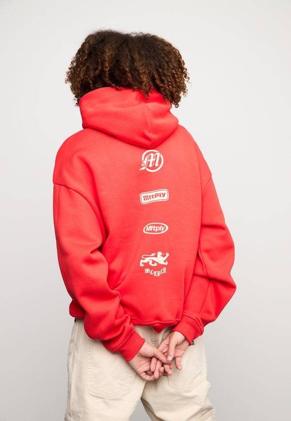 Multiply Spparel Oversize Hoodie JUDGMENT Flame Scarlet JETZT KAUFEN