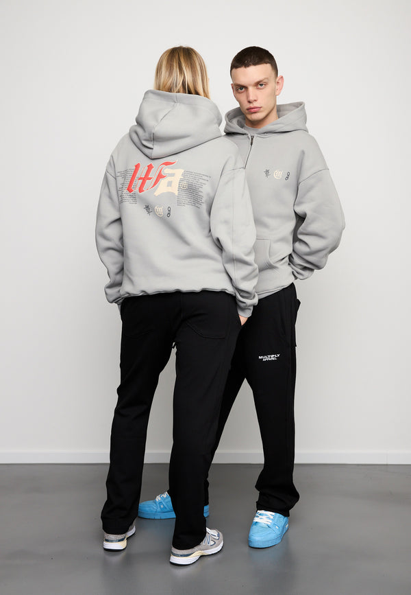 Multiply Spparel Oversize Zip Hoodie DEFAMATION Ultimate Grey Bis zu 60% Rabatt