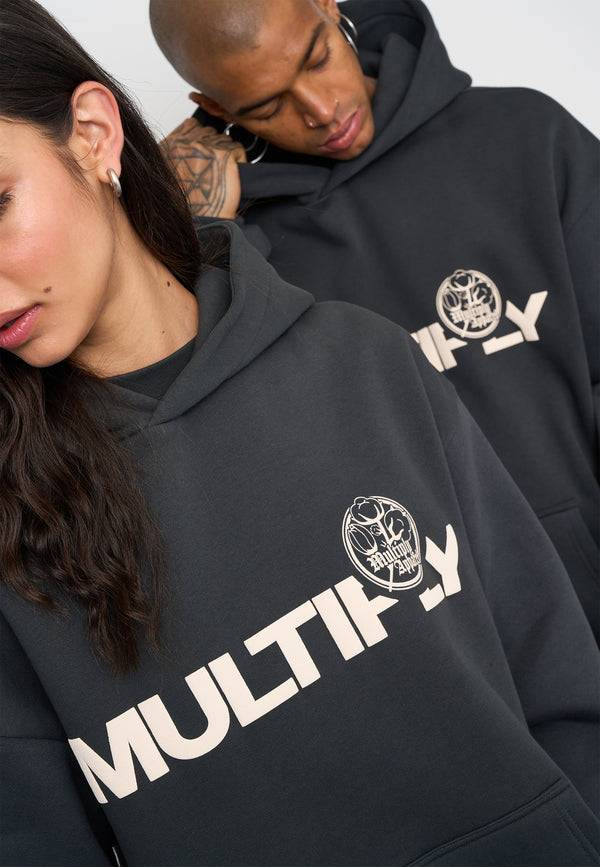 Multiply Spparel Oversize Hoodie VINTAGE Black Soda Washed Bis zu 65% Rabatt