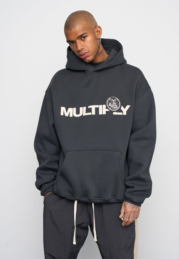 Multiply Spparel Oversize Hoodie VINTAGE Black Soda Washed Bis zu 65% Rabatt