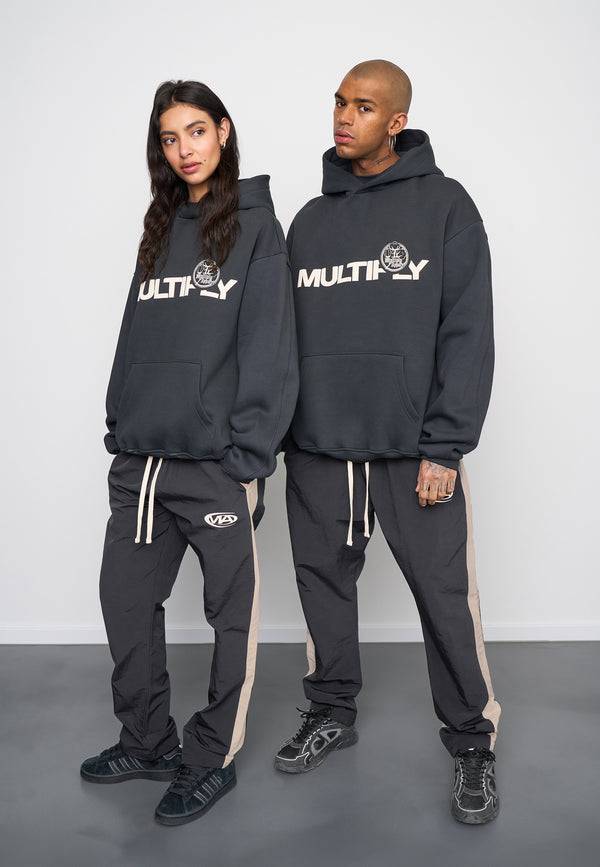 Multiply Spparel Oversize Hoodie VINTAGE Black Soda Washed Bis zu 65% Rabatt