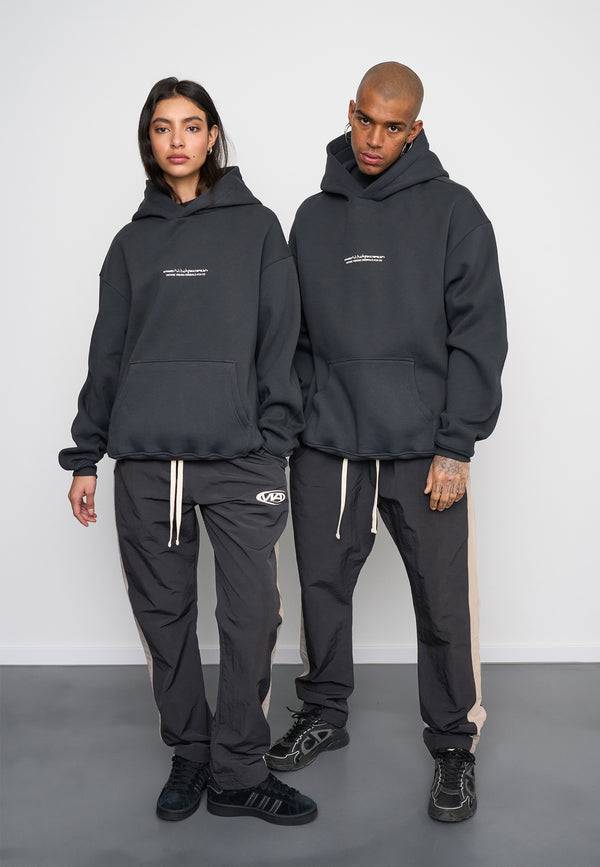 Multiply Spparel Oversize Hoodie V Visions Black Soda Washed Nur für heute
