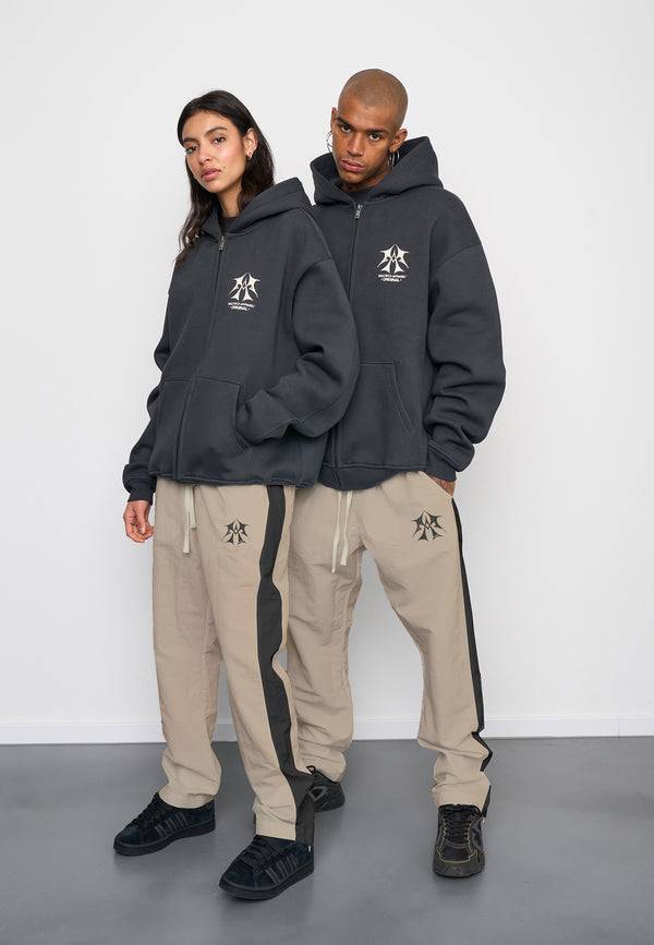 Multiply Spparel Oversize Zip Hoodie SKETCH Black Soda Washed Bis zu 55% Rabatt