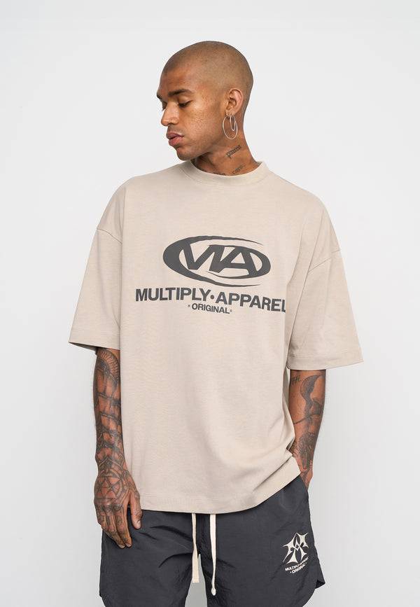 Multiply Spparel Oversize T-Shirt GRIND Vintage Khaki Clearance-Verkauf