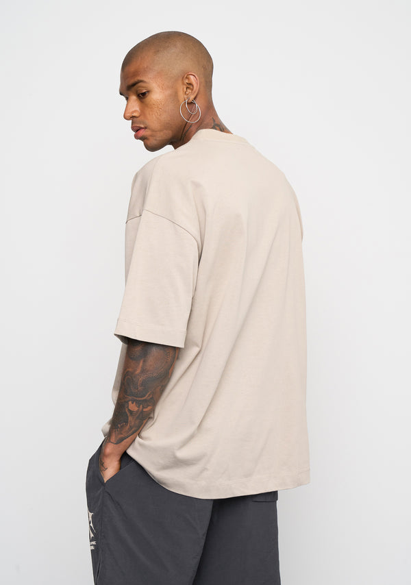Multiply Spparel Oversize T-Shirt GRIND Vintage Khaki Clearance-Verkauf