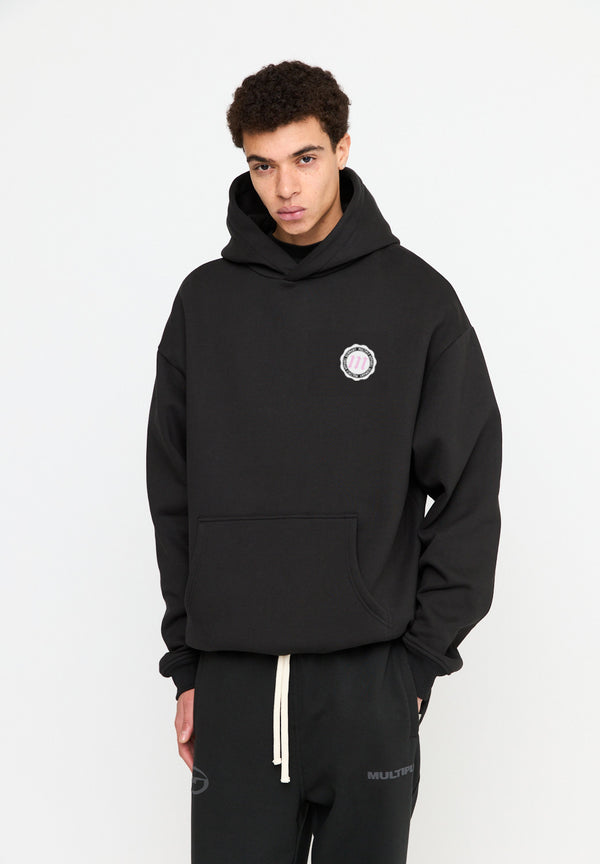 Multiply Spparel Oversize Hoodie SEPARATION Black Soda Washed 50% Rabatt für begrenzte Zeit