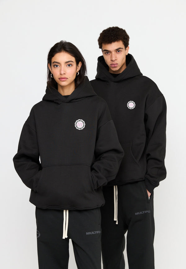 Multiply Spparel Oversize Hoodie SEPARATION Black Soda Washed 50% Rabatt für begrenzte Zeit