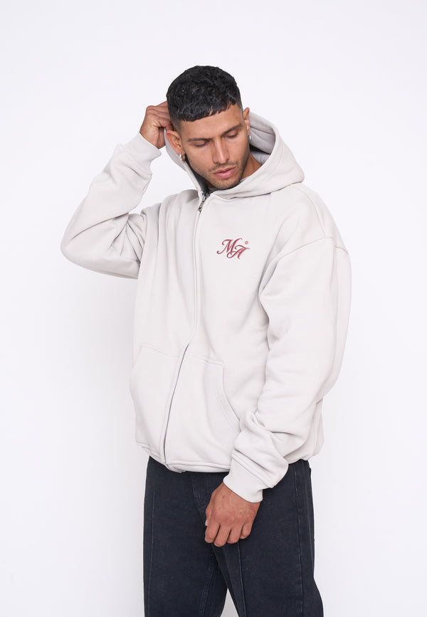 Multiply Spparel Oversize Zip Hoodie COMPETITION Dove Outlet